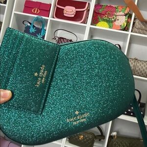 Kate Spade Teal Glitter Crossbody Bag
